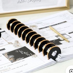 Happy Planner Black & Gold Metal Expander Discs